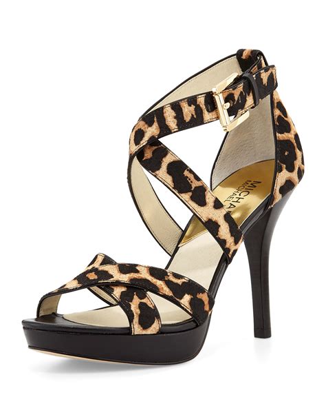 michael kors leopard sandals|michael kors leopard boots.